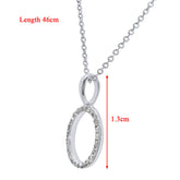 Diamond Circle Pendant in 9ct White Gold